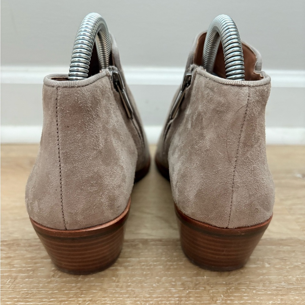 Sam Edelman Petty Ankle Booties with Almond Toe in Tan Suede - Picture 6 of 12